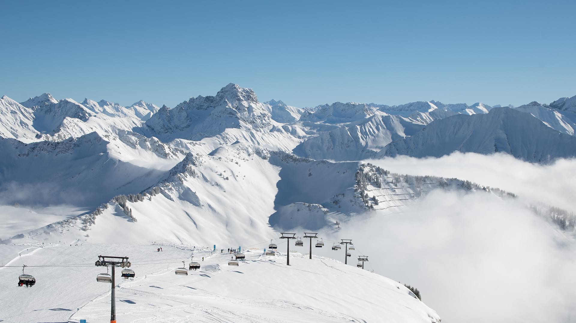 The Austrian alps on a sunny day.